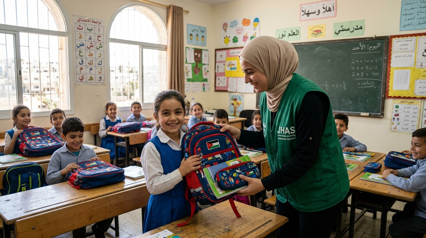 توزيع الحقائب المدرسية وكفالة الدعم التعليمي لأكثر من 1500 طالب وطالبة